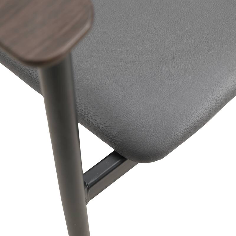 Leather Dining Chair with Stainless Steel Frame Set of 2 Kora Series