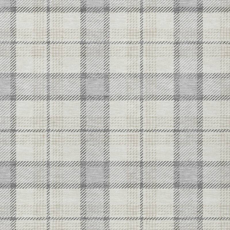 HomeRoots Plaid Transitional Rectangle Outdoor Rug