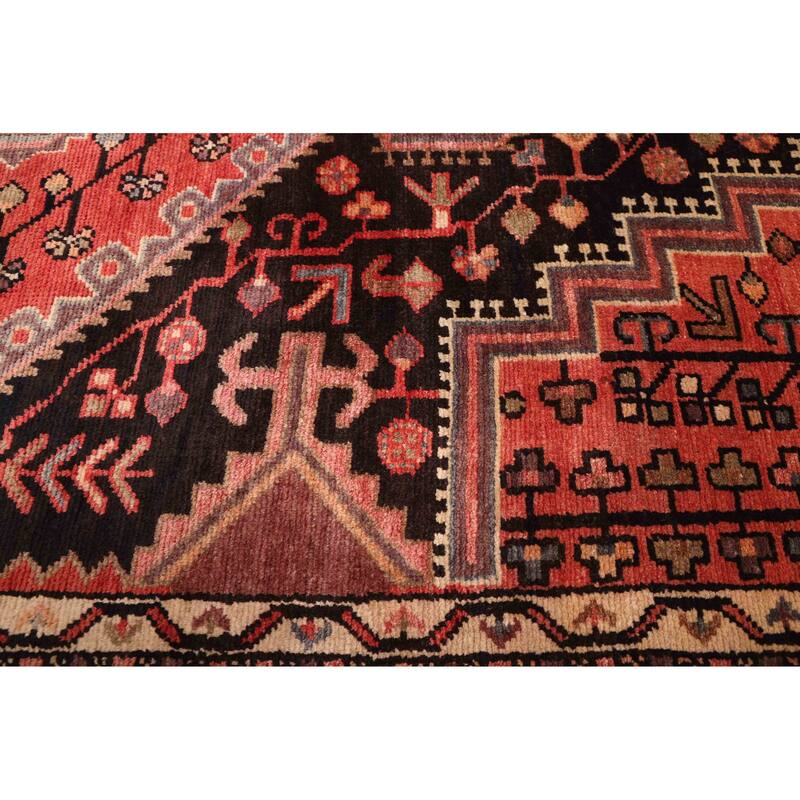 ECARPETGALLERY Hand-knotted Anatolian Vintage Black, Red Wool Rug - 4'3 x 7'10