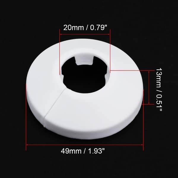 2021mm Pipe Cover Decoration PP Plastic Water Pipe Escutcheon 8pcs