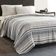 preview thumbnail 1 of 0, Eddie Bauer Herringbone Blue Stripe Cotton Blanket Full - Queen