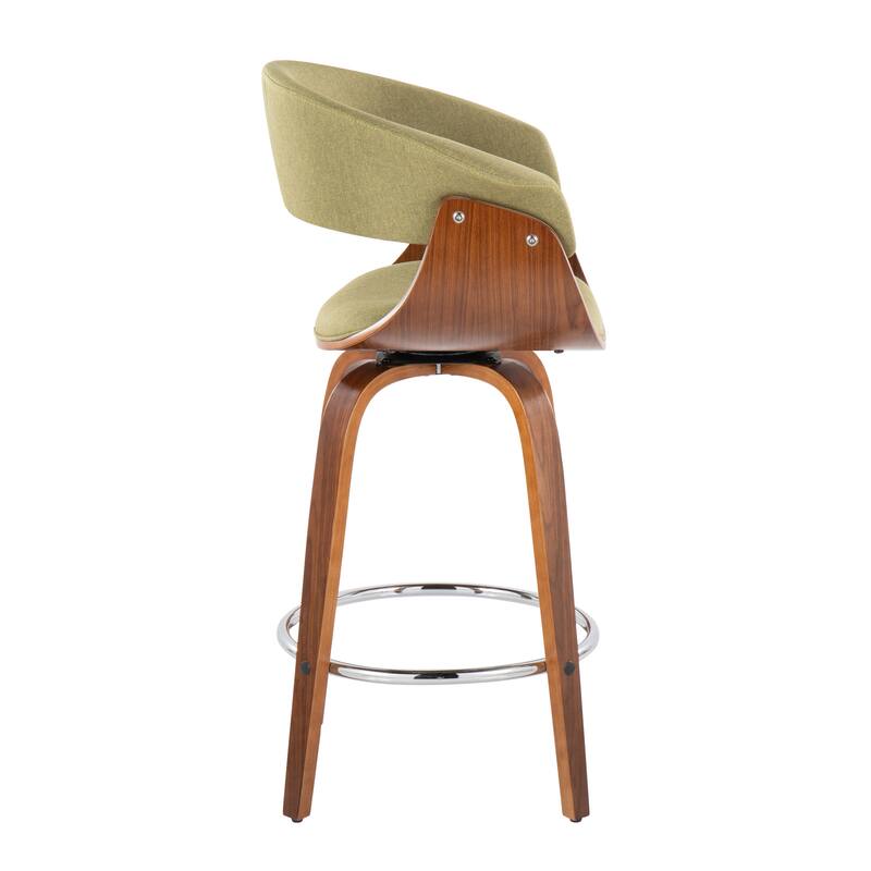Carson Carrington Sauda 26" Fixed-Height Counter Stool with Bent Wood Legs (Set of 2)