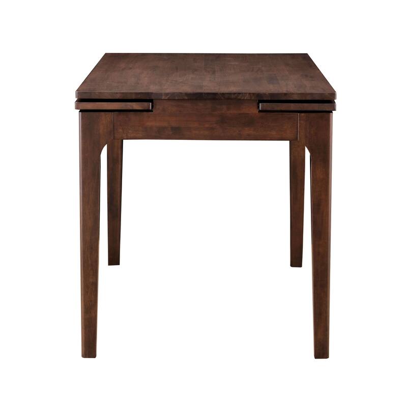 Furniture of America Abigail IX Mid-Century Modern 5-Piece Walnut 53-inch 2-Leaf Extendable Counter Height Dining Set