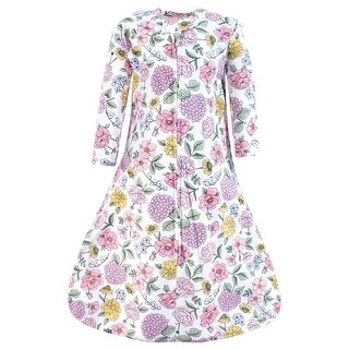 Hudson Baby Infant Girl Long Sleeve Cotton Jersey Sleeping Bag, Sack, Blanket, Vintage Blossom