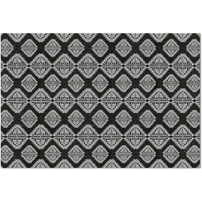 Tribal Zen Deco-Floormat, Decorative Mat, Waterproof, Low Profile, Eco-Friendly Non Slip, Made in The USA (3' x 2')