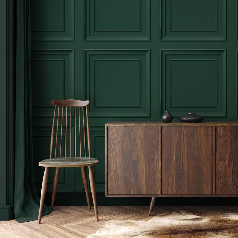 Fine Decor Distinctive Evergreen Square Panel Wallpaper - N/A