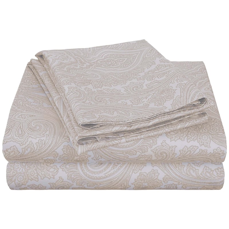 Superior Italian Paisley Cotton Blend 600 Thread Count Bed Sheet Set