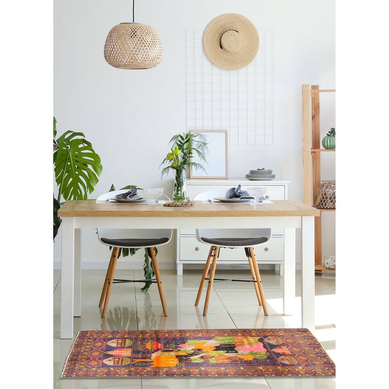 ECARPETGALLERY Hand-knotted Teimani Dark Navy Wool Rug - 3'7 x 6'8