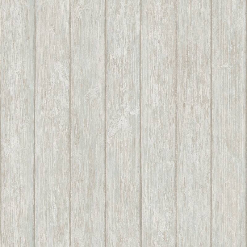 Galerie Wallcoverings Global Fusion Wood Panel Stripe Non-woven Matte Wallpaper Roll - 33 feet long x 21 inches wide - Beige
