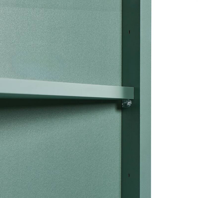 Roomfitters Tall Bathroom Corner Cabinet with Adjustable Shelves and Doors Freestanding MDF Storage Tower