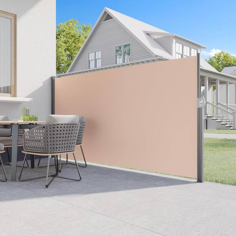 AECOJOY Retractable Side Awning Outdoor Privacy Screen