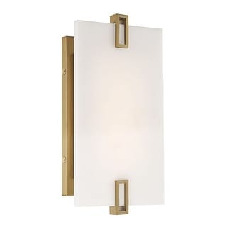 Minka Lavery 924-L Aizen 12" Tall LED Wall Sconce with Faux Alabaster