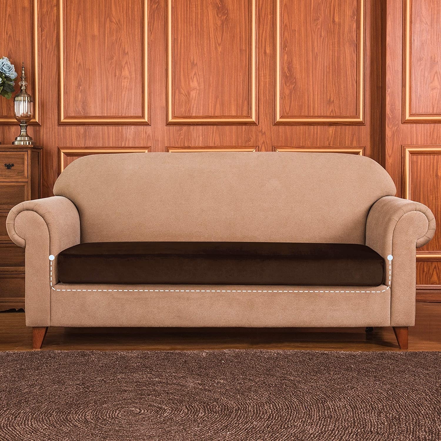 Subrtex Sofa Cushion Covers Velvet Stretch Furniture Protector Bed Bath Beyond 32613737