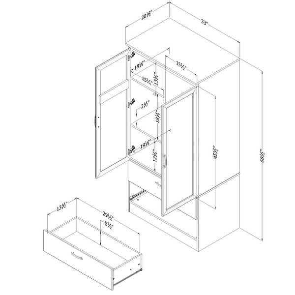 South Shore Acapella Armoire