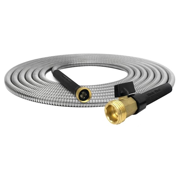 Pocket Hose Expanding Steel 50-FT Garden Hose, AS-SEEN-ON-TV, Kink-Free &  Puncture-Proof, Lightweight, Corrosion-Resistant 304 Stainless Steel