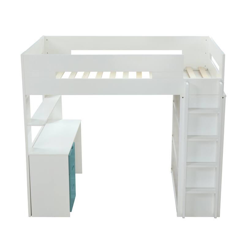 Spivey Twin Loft Bed with Built-in Desk