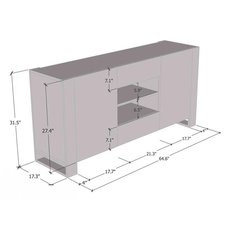 Woody Modern 64.5-inch Sideboard Buffet