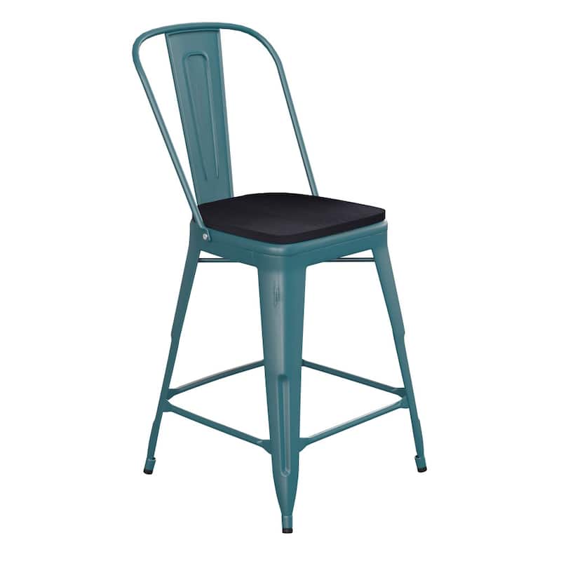 All-Weather Counter Height Stool with Poly Resin Seat