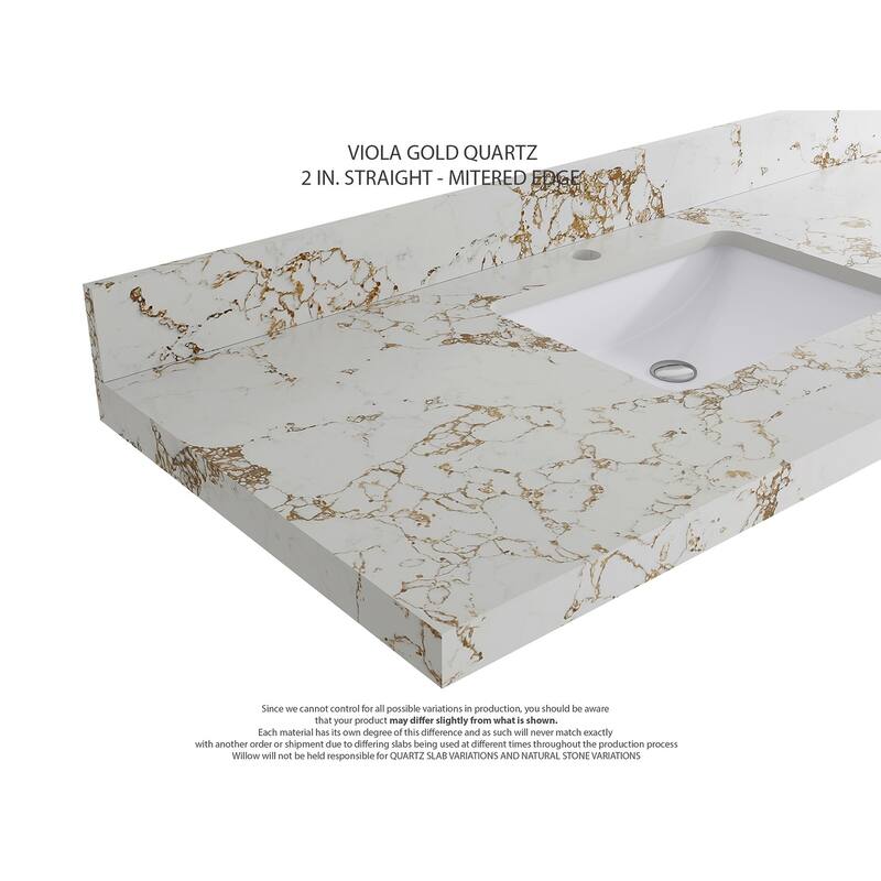 Willow Collections 48 in. W x 22 in. D Elizabeth Solid Teak Single Sink Bathroom Vanity with Countertop