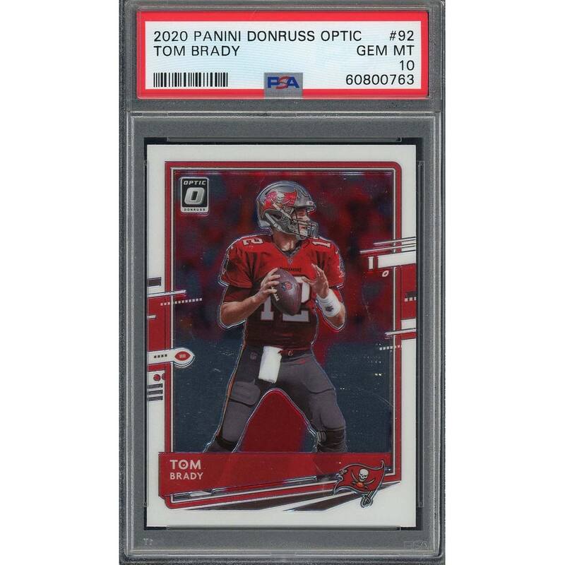 Tom Brady 2020 Panini Donruss Optic Football Card #92 Graded PSA 10 - 8'6" x 11'6"
