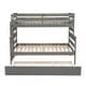 preview thumbnail 14 of 18, Twin over Full Bunk Bed with Twin Size Trundle, Utilize the Space, White