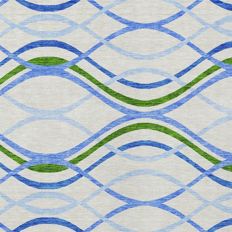 HomeRoots Abstract Transitional Rectangle Outdoor Rug