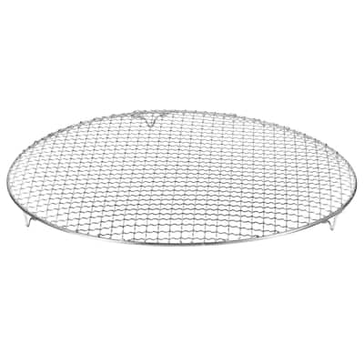 Round Cooking Rack 16.7" 201 Stainless Steel Barbecue Grill with 20mm Legs - 16.7 Inch