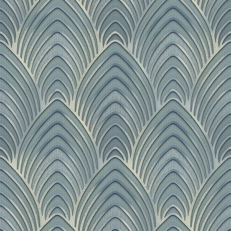 Galerie Wallcoverings Utopia Collection Arch Array Luster Finish Vinyl on Non-woven Wallpaper Roll - 33-feet long x 21-inches wide - Green