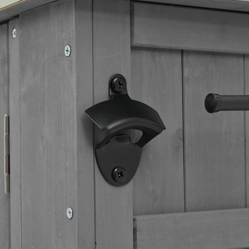 52.25" Outdoor Kitchen Island with Stainless Steel Top, Ample Storage Space, Towel and Spice Racks and a Bottle Opener