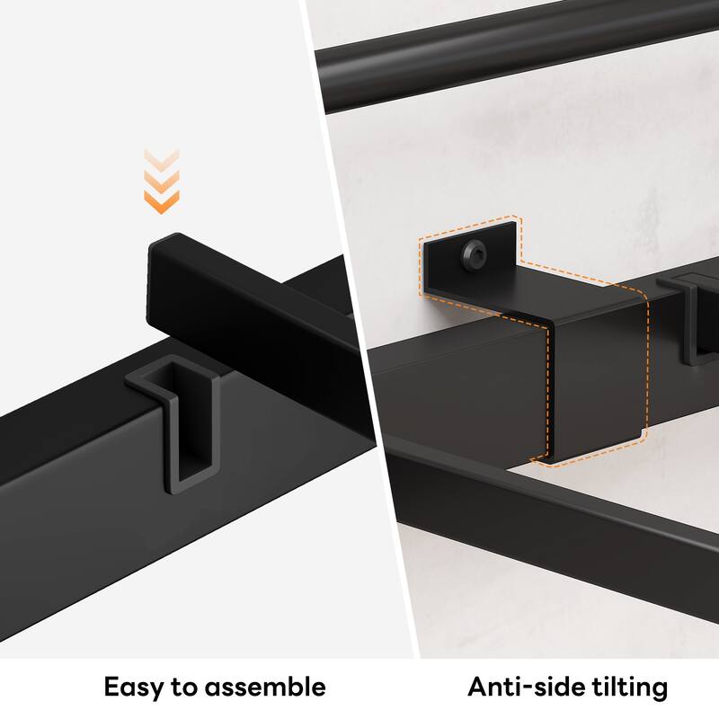 Twin over Twin Bunk Bed in Black, Space-Saving Stackable Bed Frame for Kids' & Guest Rooms