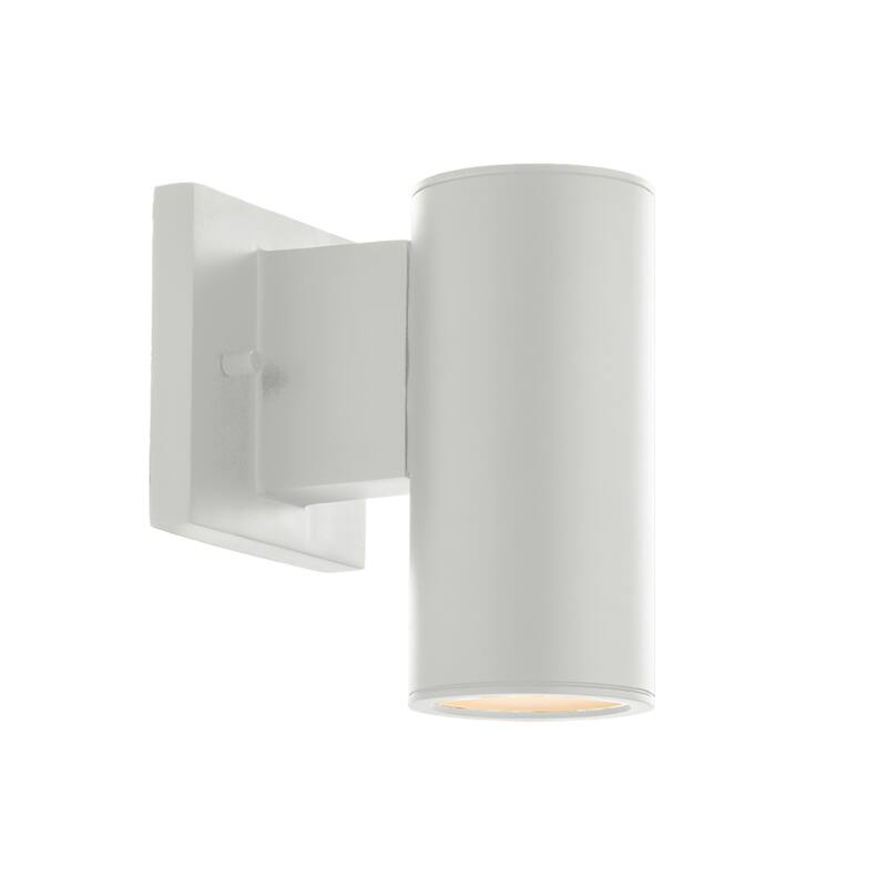 WAC Lighting Cylinder 7" Tall Single Light LED Outdoor Wall Sconce - - White