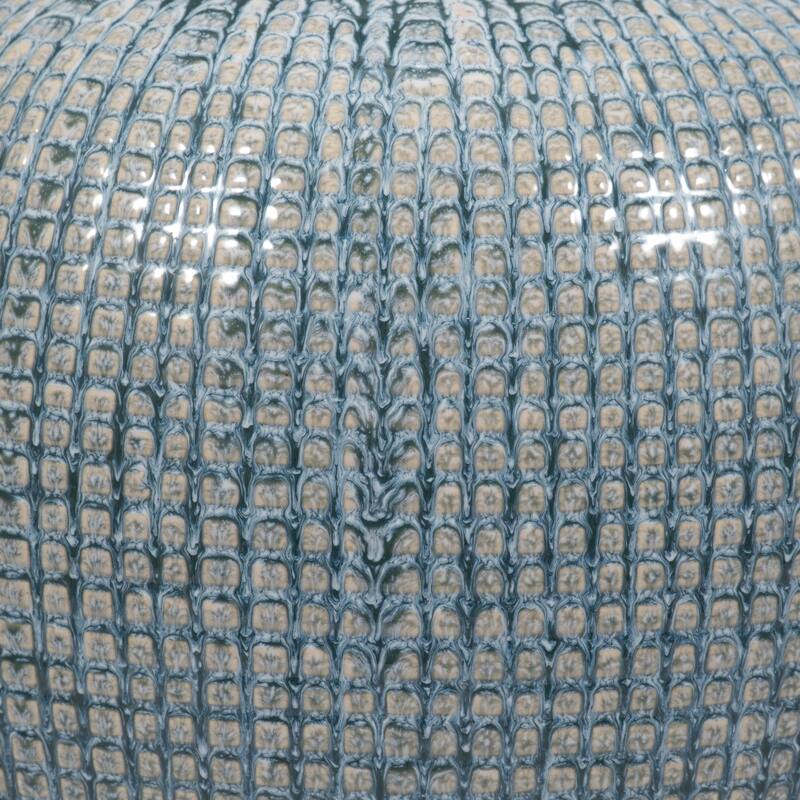 Sagebrook Home Blue Kashion Vase - Stoneware Decor Accent for Modern Living Spaces