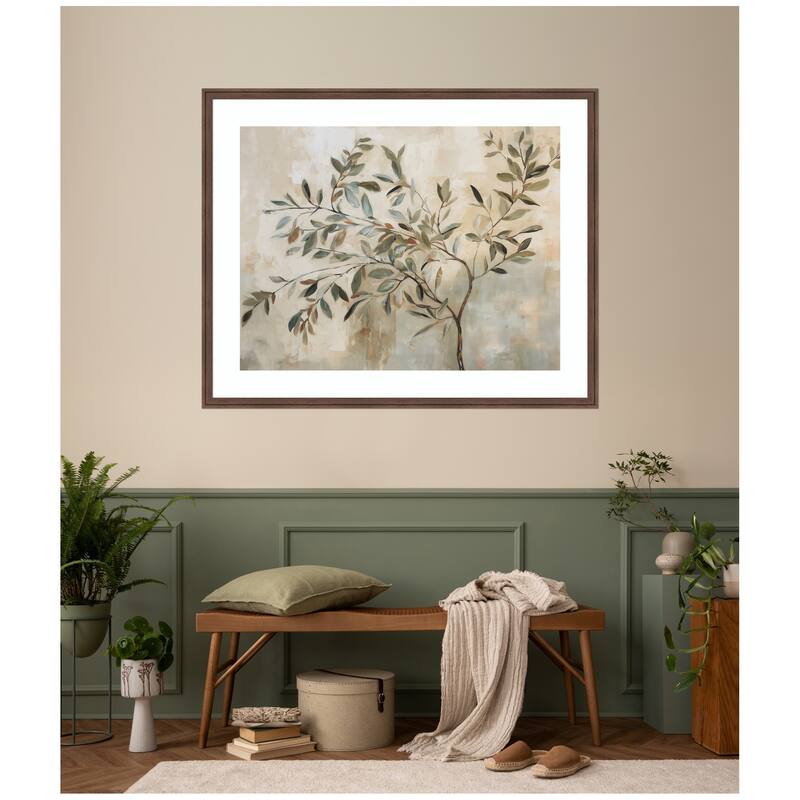 Kate and Laurel Olive Tree Abstract No. 31 by The Creative Bunch Studio Framed Wall Art Print