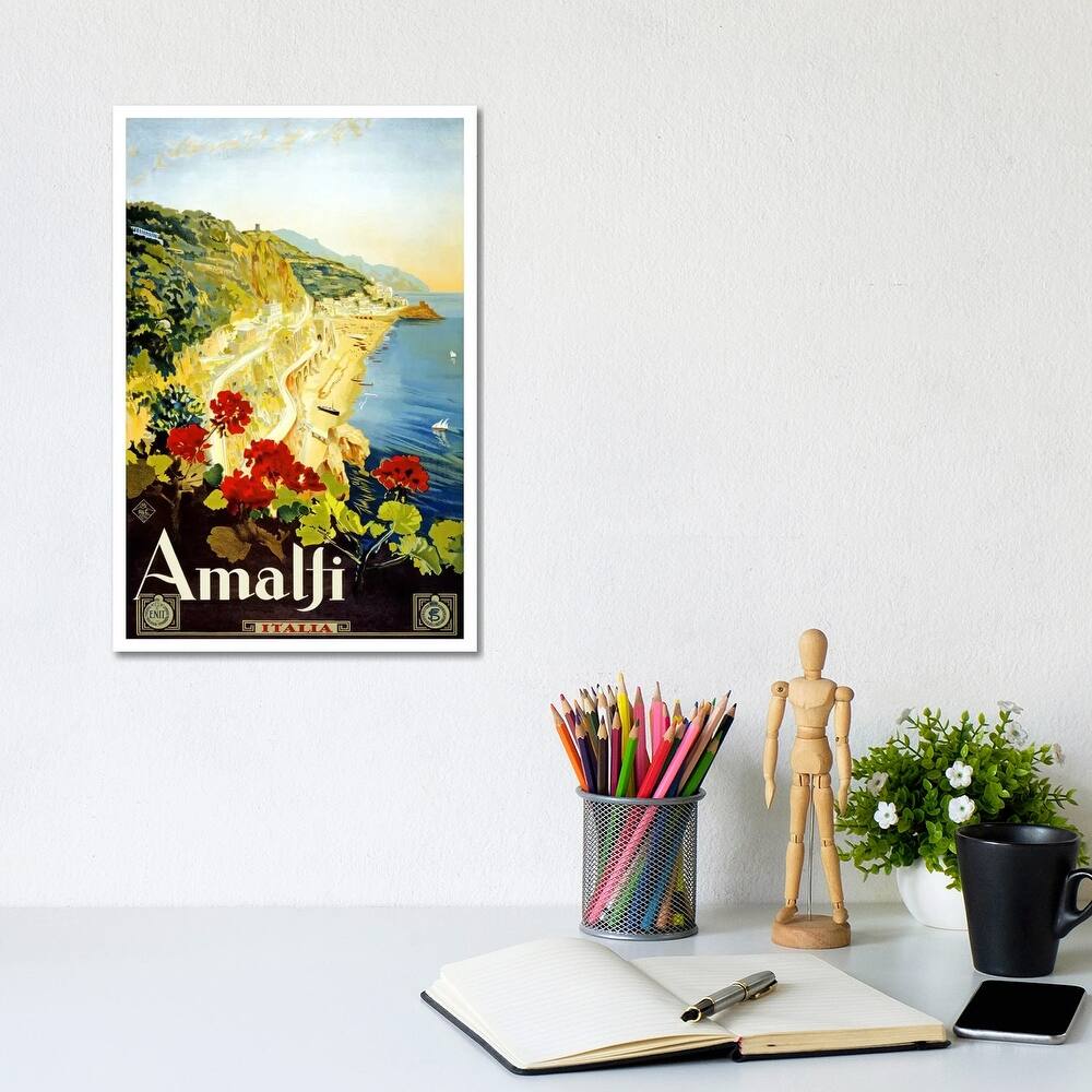 iCanvas "Amalfi Advertising Vintage Poster" by Unknown Artist Canvas Print