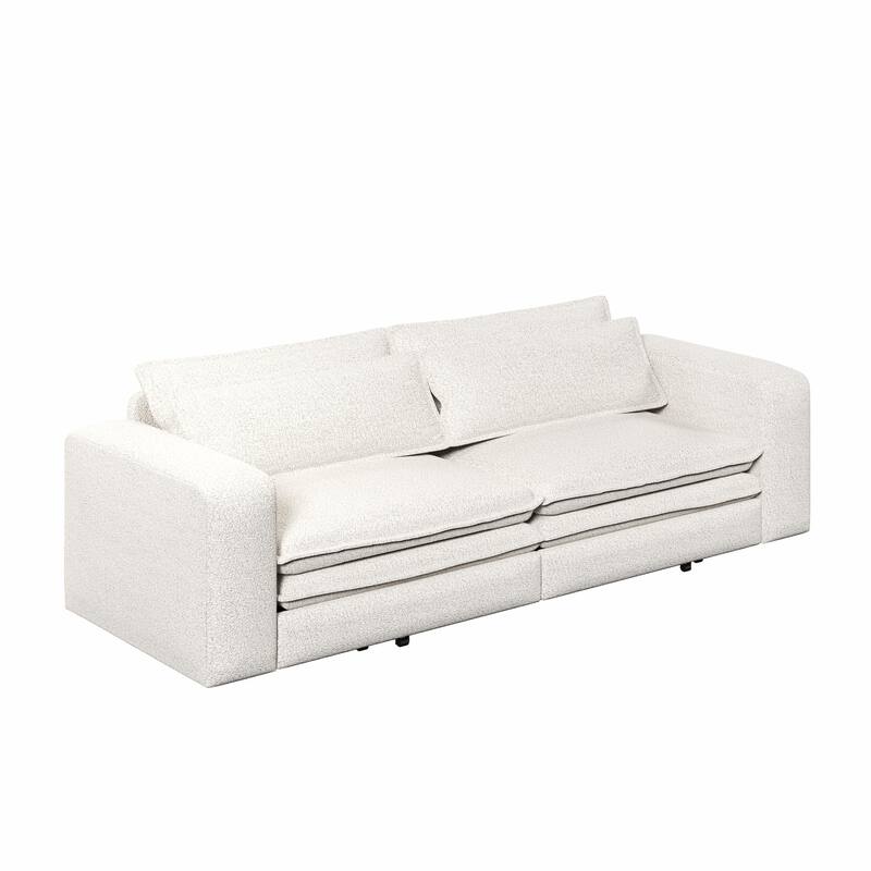 GDFStudio - Teddy 93" 3-in-1 Convertible Sleeper Sofa with 2 Lumbar Pillows