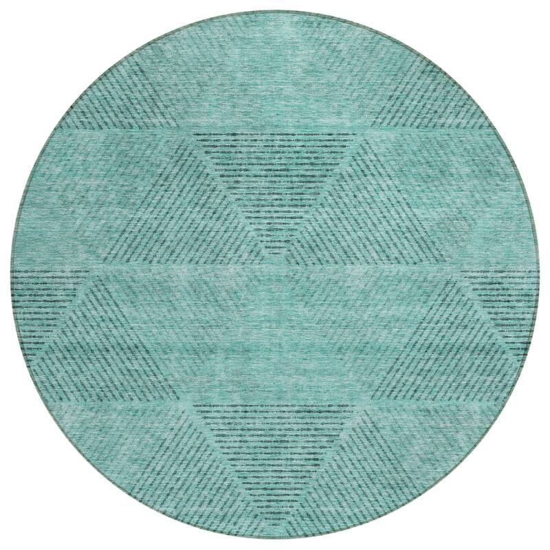 HomeRoots Geometric Transitional Rectangle Outdoor Rug