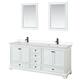 Option White / Carrara Cultured Marble Top / Matte Black