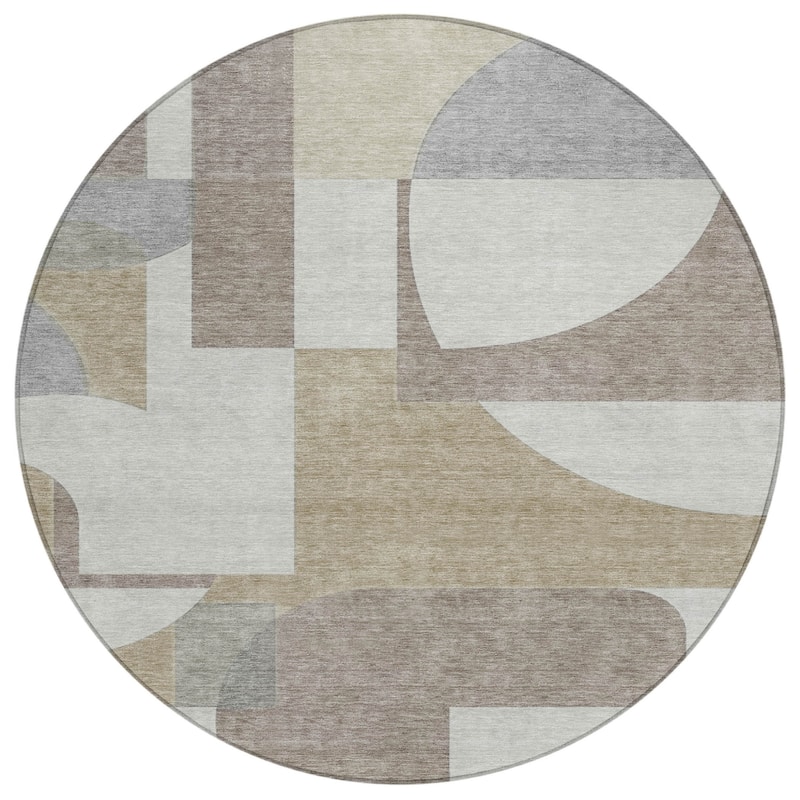 HomeRoots Geometric Modern Rectangle Outdoor Rug