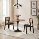 preview thumbnail 19 of 34, Art Leon Cane Backrest Leather Dining Chairs (Set of 2)