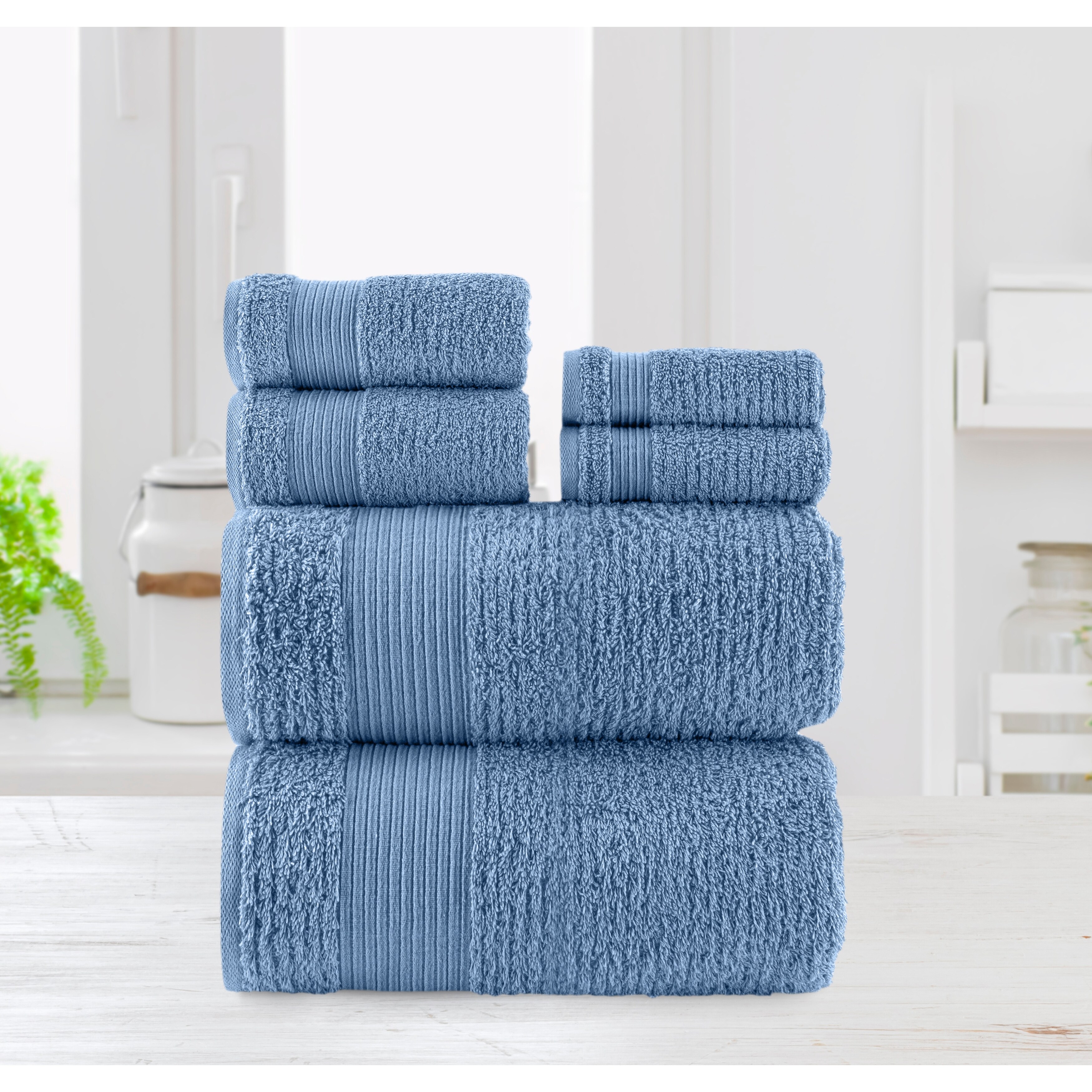 Chic Home 6-Piece Standard 100 Oeko-Tex Certified Towel Set - N/A - Bed  Bath & Beyond - 38354043