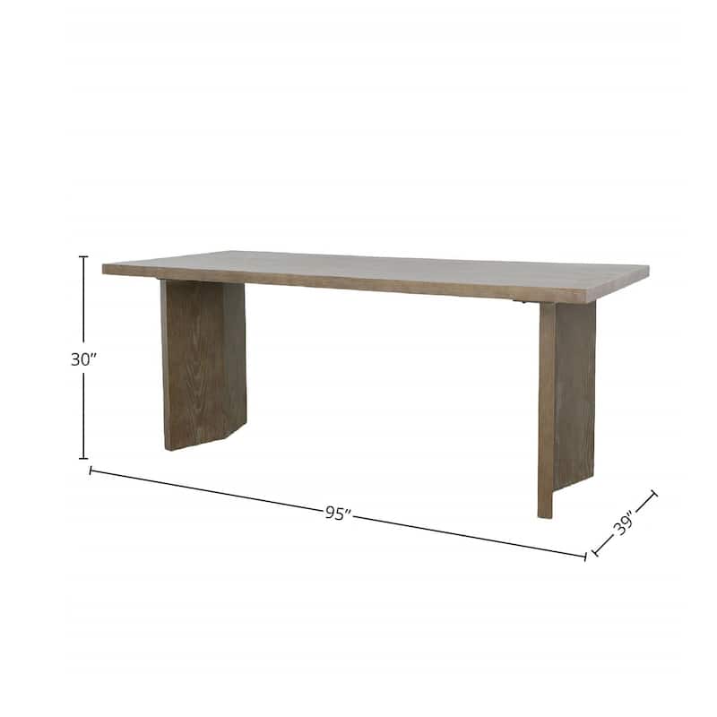 Coco 95" Wide Ash Rectangular Dining Table