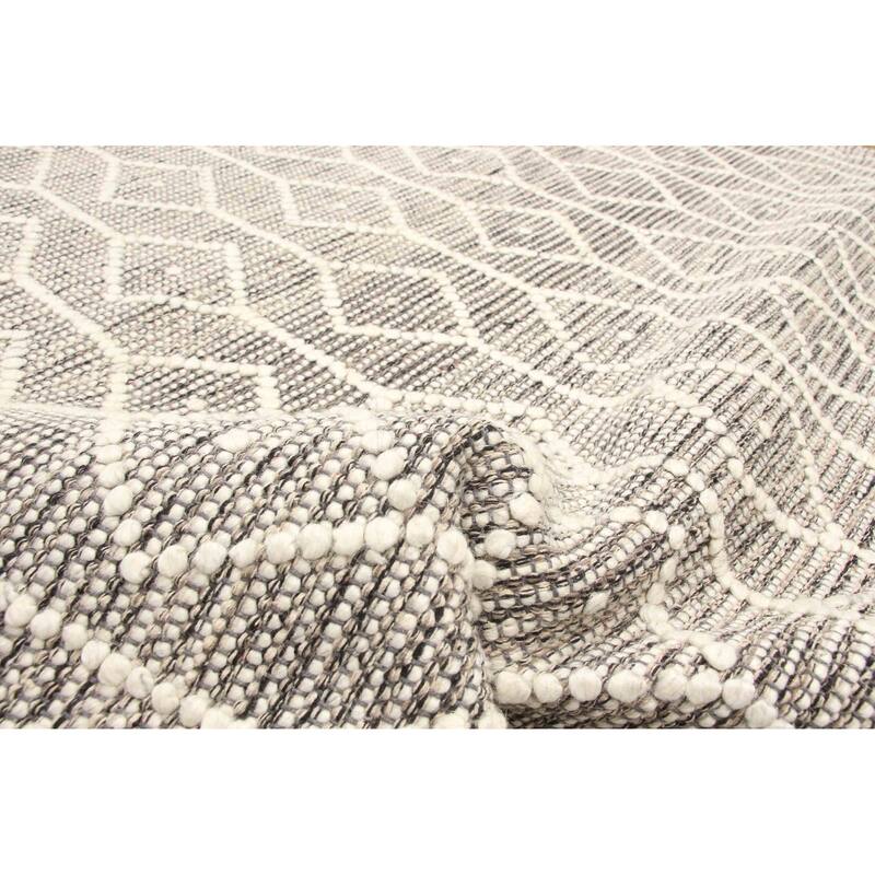 ECARPETGALLERY Braid weave Sienna Taupe Wool Rug - 4'11 x 7'11
