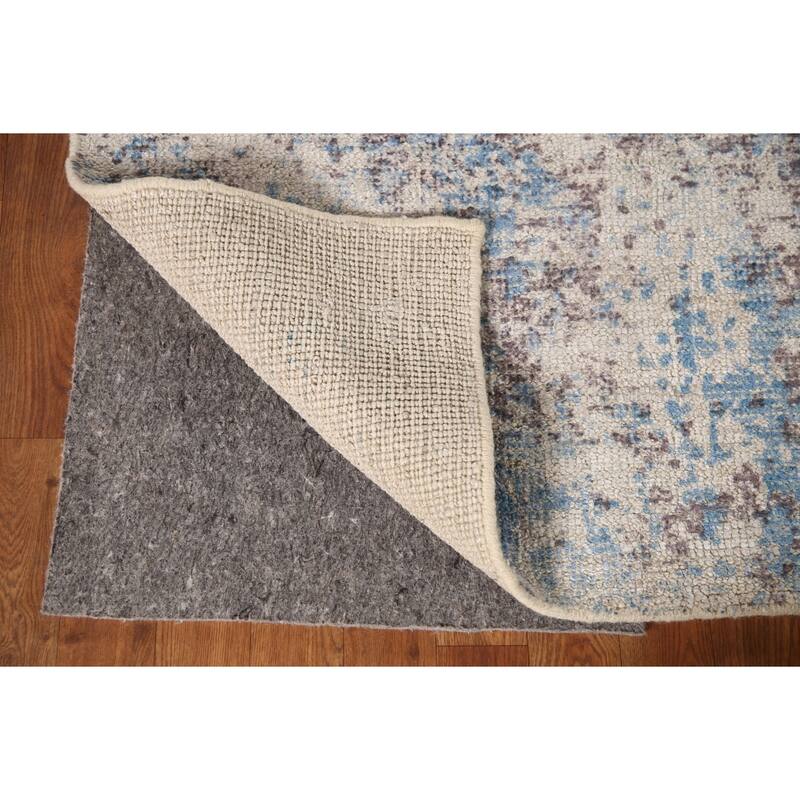Modern Oriental Area Rug Handmade Wool Carpet - 7'9"x 9'8"