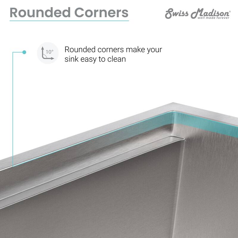 Swiss Madison SM-KU748 Rivage 30" Undermount Single Basin Stainless