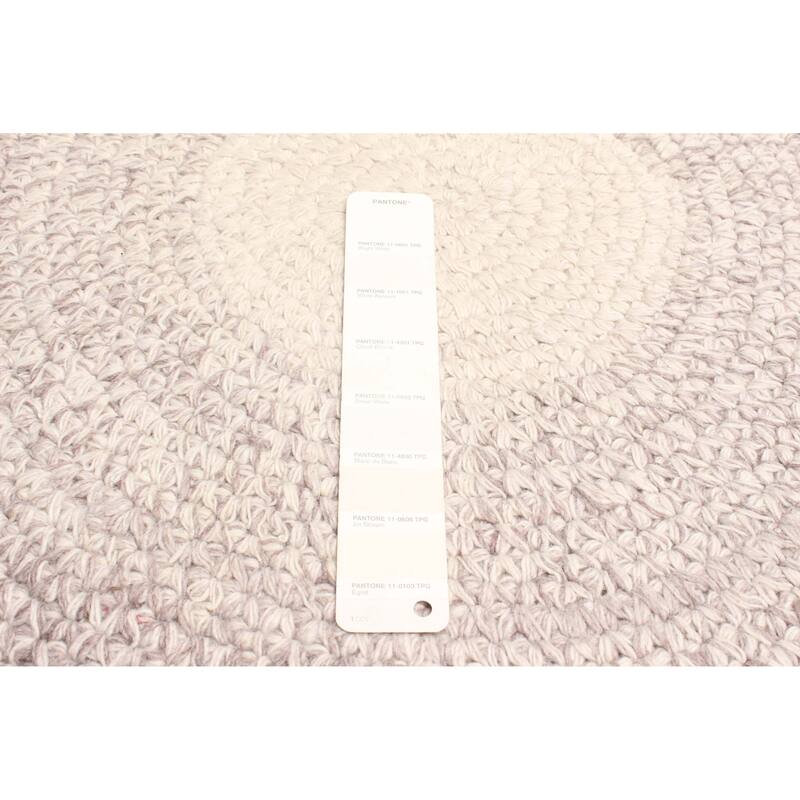 ECARPETGALLERY Braid weave Sienna Ivory Wool Rug - 4'0 x 4'0