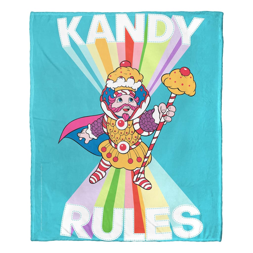 Hasbro Candyland Kandy Rules Silk Touch Throw Blanket