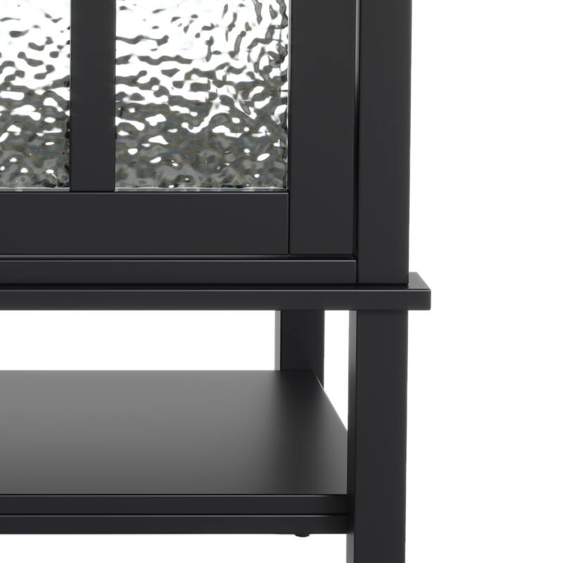 36" Bathroom Vanity with Ceramic Sink, Adjustable Shelf and Open Shelf with Wood Legs, Metal Knobs and Soft Close Hinges Design