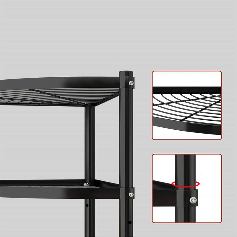 4-Tier Kitchen Pot Rack - 19.3"D x 14.2"W x 40.6"H