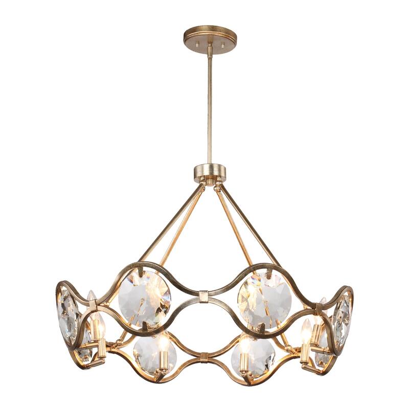 Crystorama Lighting Group Quincy 8 Light 29-1/2" Wide Taper Candle