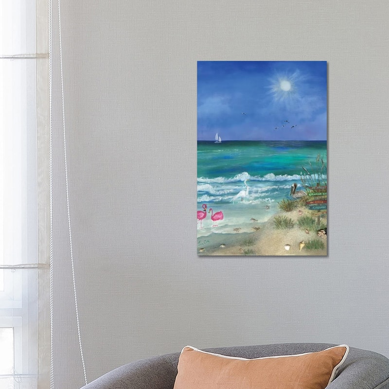 iCanvas "Fun Filled Beach II" by Jan Cole Canvas Print - 26x18x1.5